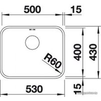 Кухонная мойка Blanco Supra 500-U (без клапана-автомата) [518205]