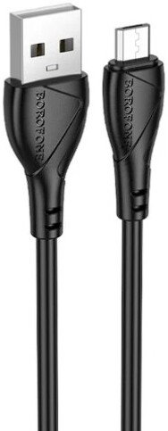 Кабель Borofone BX121 USB Type-A - microUSB (1 м, черный)