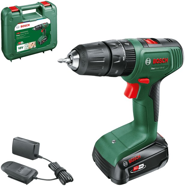

Ударная дрель-шуруповерт Bosch EasyImpact 18V-40 06039D8107 (с 1-им АКБ 2 Ач, кейс)