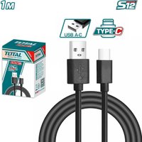 Кабель Total TIUCC01 USB-A - Type-C (1 м, черный)