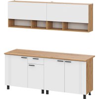 Готовая кухня Mio Tesoro Монако 2.0м (дуб золотой/белый матовый/дуб вотан)
