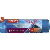 Пакеты для мусора Paclan Premium с тесьмой 35 л (15 шт, синий)