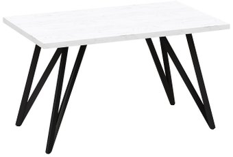 Кухонный стол Millwood Женева Л 160x80 (36 мм, дуб белый Craft/черный)
