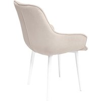 Стул Трия Шато конус Т2 (белый муар/велюр бежевый)