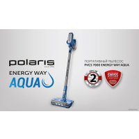 Вертикальный пылесос с влажной уборкой Polaris PVCS 7000 Energy Way Aqua (синий)