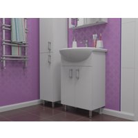  Какса-А Шкаф с зеркалом для ванной Лайт 55 460686