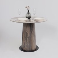 Кухонный стол Lepremo AV 2317 МДФ+керамика 900 (белый глянцевый Pandora/черный+HPL ипанема)