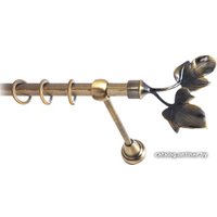 Карниз для штор Lm Decor Лист (антик, гладкая, 1.4м 16мм, 1 ряд)
