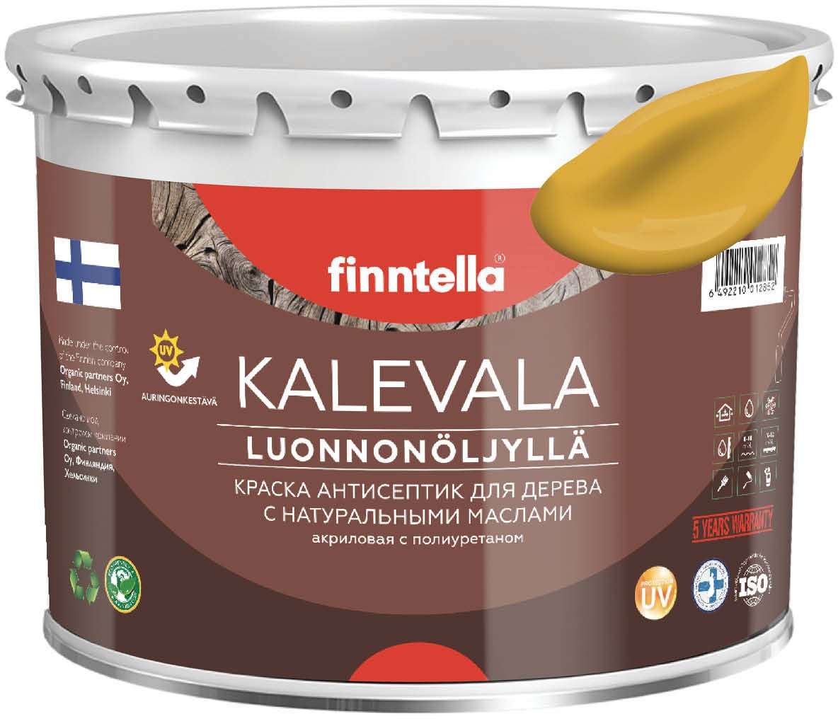 

Краска Finntella Kalevala Okra F-13-1-3-FL113 2.7 л (желтый)