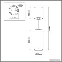 Подвесная люстра Odeon Light Vincere 3828/1C