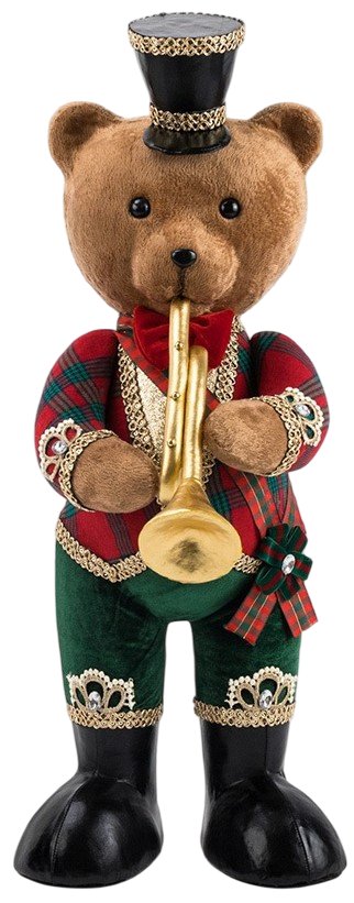 

Елочная игрушка Arya Musician Bear French horn (светло-коричневый)