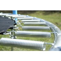 Батут Atlas Sport 312 см - 10ft (с лестницей, внутренняя сетка, зеленый)