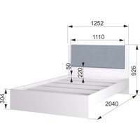Кровать Аквилон Акцент №1200М (белое сияние/веллюкс 49)