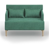 Диван Mio Tesoro Киус с подушками (микровелюр/зеленый №13)
