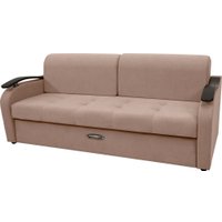 Диван Сириус Лидер-2 НПБ 215x110 (Eva 02 велюр светло-бежевый)