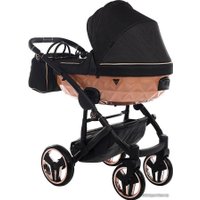 Универсальная коляска Junama Glow V2 (2 в 1, черный/матовая медь)