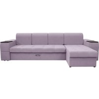 Угловой диван Сириус Лидер-13 с оттоманкой НПБ 330x165 (Eva 13 велюр светло-фиолетовый)
