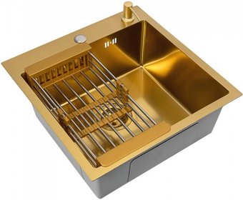 Кухонная мойка Diamond 500*500, коландер, дозатор GOLD DECOR