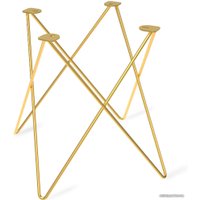 Журнальный столик Sheffilton SHT-CT37 (золото/хромикс белый)