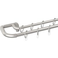 Карниз для штор UG Home Раздвижной 2-рядный 2UT-230-330-SN (атласный никель, 2.3-3.3м)