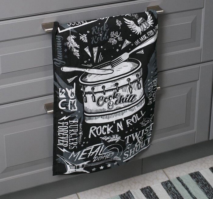 

Полотенце Доляна Rock'n'roll 4136455 (черный)