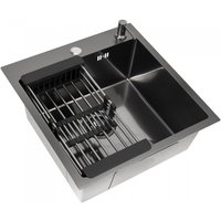 Кухонная мойка Diamond 500*500, коландер, дозатор BLACK DECOR