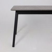 Кухонный стол Мамадома Tirk radial-110 раздвижной 110-142х70 (дымчатая керамика/черный)