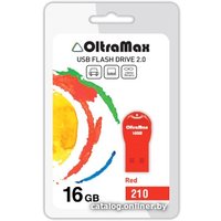 USB Flash OltraMax 210 16GB (красный) [OM-16GB-210-Red]