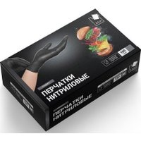 Нитриловые перчатки A.D.M SEMPB4 (XL, 100шт, черный)