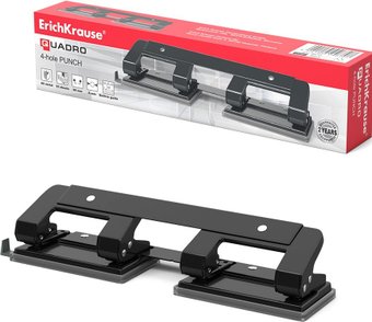 Дырокол Erich Krause Quadro черный 4670 (до 10 л)