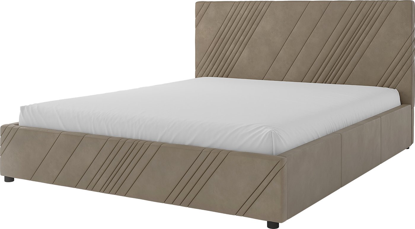 

Кровать Bravo Мебель Нельсон 160х200 без ПМ стандарт 8 вариант (серый шелк, диагональ)