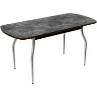 Кухонный стол ВВР ЛДСП Раздвижной (камень темный/изогнутое) в Гомеле