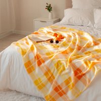 Плед Casa Conforte London 130x170 6155162 (желтый/оранжевый)