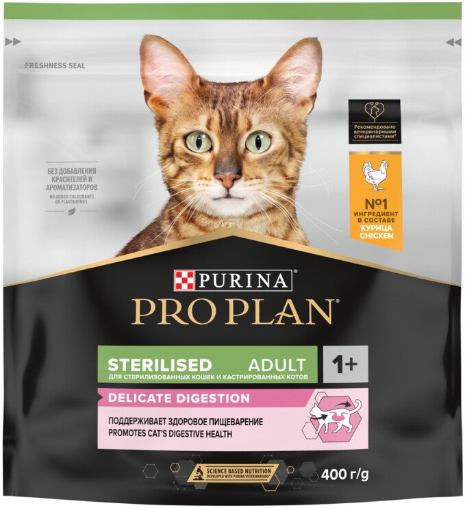 Сухой корм для кошек Pro Plan Sterilised Delicate Digestion Adult с курицей 400 г
