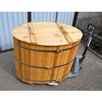 Купель ДимДом Купель овальная из сибирской лиственницы (1.3x1.8x0.8м)