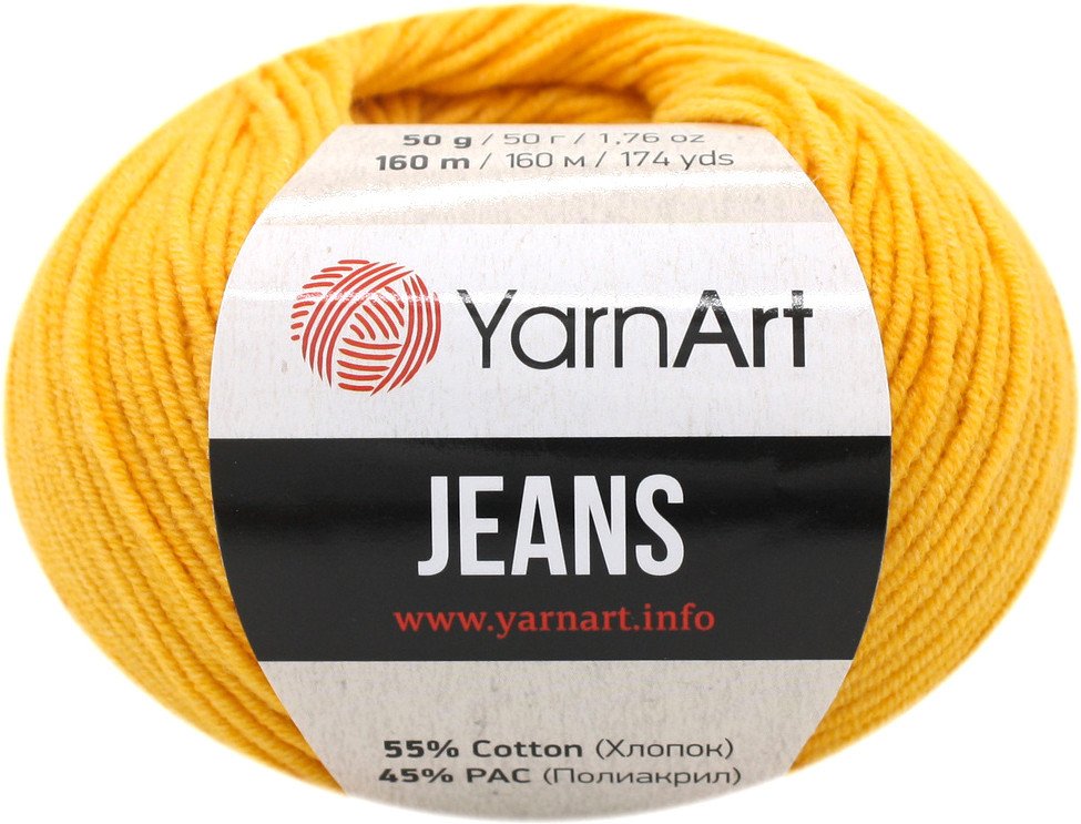 

Пряжа для вязания Yarnart Jeans акрил 45%, хлопок 55% 35 50 г (160 м, желтый)