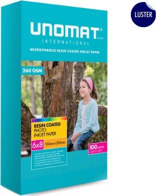 Фотобумага UNOMAT Inkjet Photo Paper 6x8 Lustre 6х8 260 гр/м2 100 л UNM-PP-6X8-LR