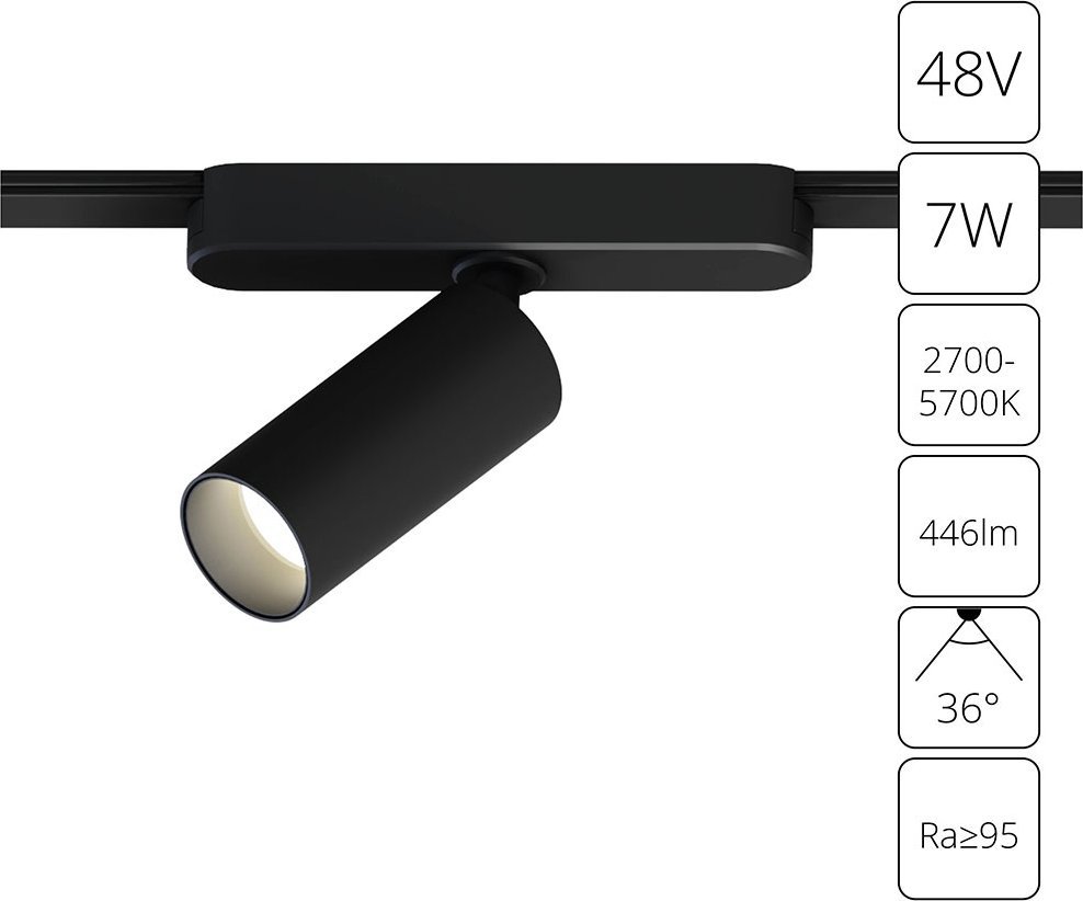 

Трековый светильник Arte Lamp Rapid A2956PL-1BK