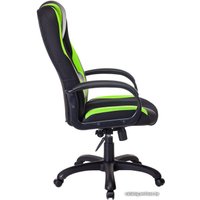 Игровое (геймерское) кресло Zombie VIKING-9/BL+SD (черный/салатовый)