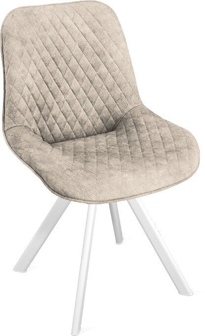 

Стул Трия Оливер К2 (белый матовый/микровелюр Wellmart Dark Beige)