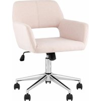 Офисное кресло Stool Group Ross Chrome 50-19 (рогожка, светло-розовый) в Лиде