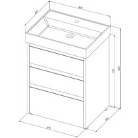  Aquanet Тумба под умывальник Nova Lite 60 302471 (дуб рустикальный)