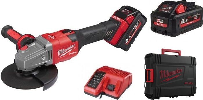 

Угловая шлифмашина Milwaukee M18 FHSAG125XB-552X Fuel 4933471079 (с 2-мя АКБ)