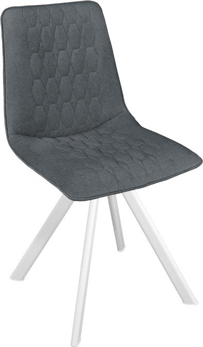 

Стул Трия Хьюго К2 (белый матовый/микровелюр Jercy Graphite)