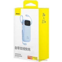 Внешний аккумулятор Baseus Qpow2 Dual-Cable Digital Display Fast Charge Power Bank 22.5W 20000mAh (голубой)
