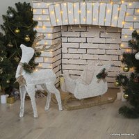 3D-фигура Luazon Олень с санями (белый) 4357002