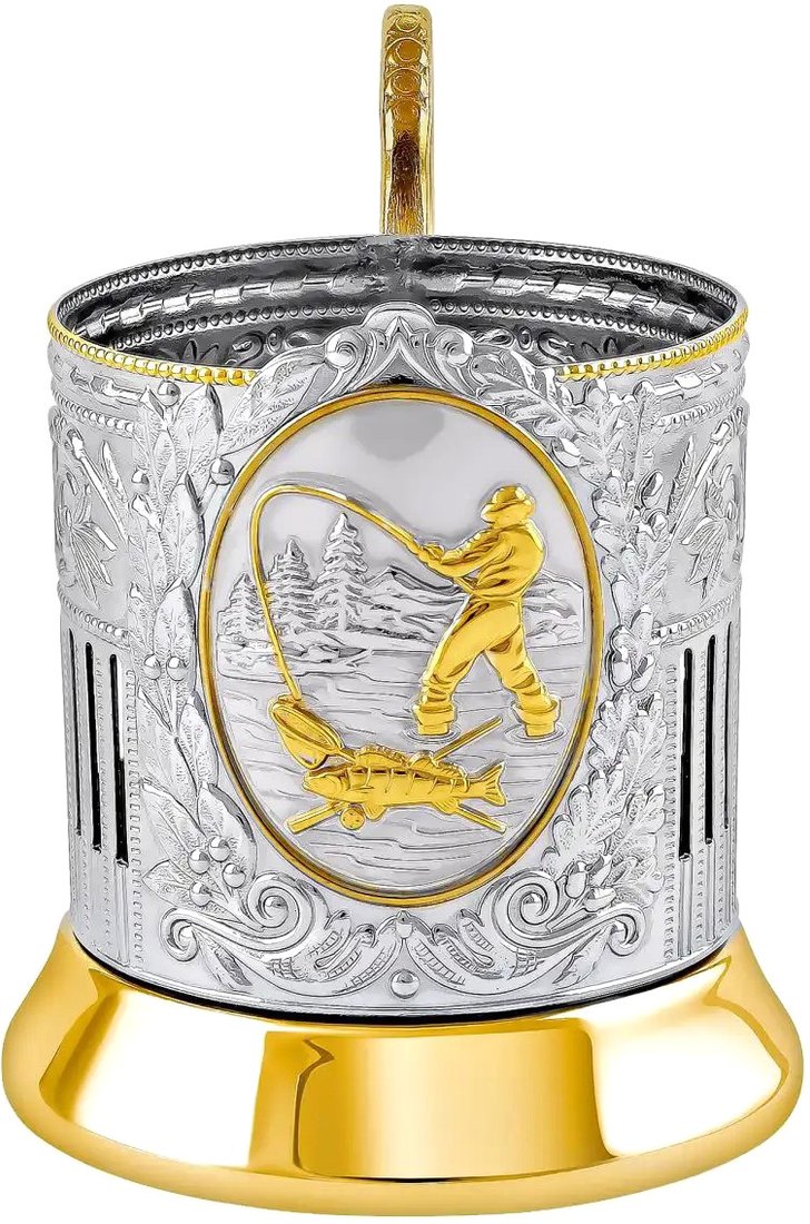 

Подстаканник Кольчугинский мельхиор Рыбак С18708/227