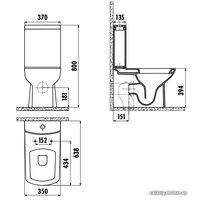 Унитаз приставной Creavit Lara LR360-00CB00E-0000 (без бачка, без сиденья)
