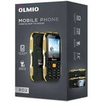 Кнопочный телефон Olmio X02 (черный/желтый)