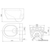 Унитаз подвесной SSWW CT2039V-B в Могилеве